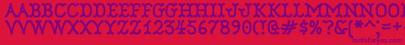 Robinne Font – Purple Fonts on Red Background