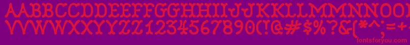 Robinne Font – Red Fonts on Purple Background