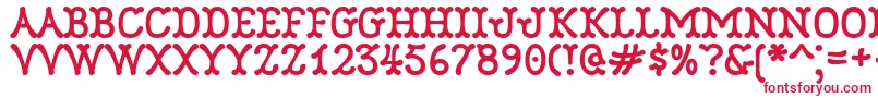 Robinne Font – Red Fonts on White Background