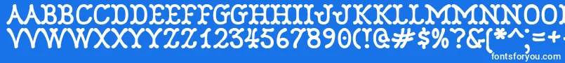 Robinne Font – White Fonts on Blue Background