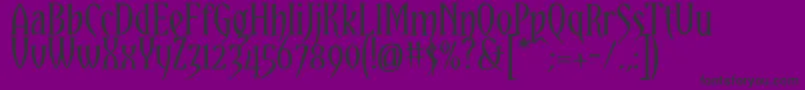 YataghanRegular Font – Black Fonts on Purple Background