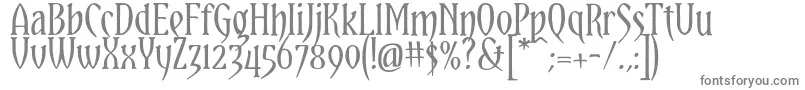 YataghanRegular-fontti – harmaat kirjasimet valkoisella taustalla