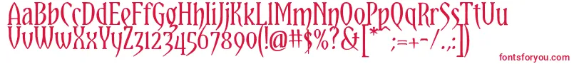 YataghanRegular Font – Red Fonts on White Background