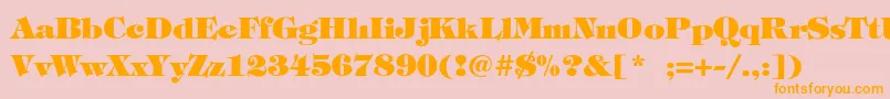 TiffanyHeavyBold Font – Orange Fonts on Pink Background