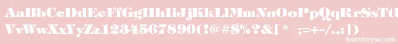 TiffanyHeavyBold Font – White Fonts on Pink Background