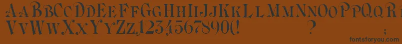 フォントBriolin – 黒い文字が茶色の背景にあります