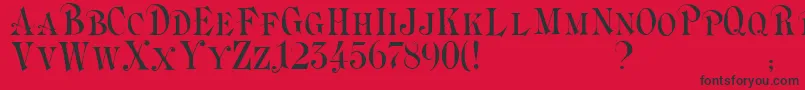 Briolin Font – Black Fonts on Red Background