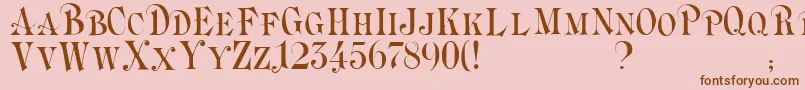 Briolin Font – Brown Fonts on Pink Background