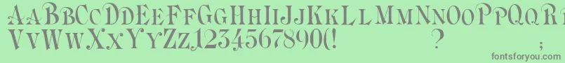 Briolin Font – Gray Fonts on Green Background