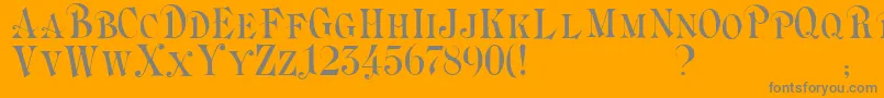 Briolin-Schriftart – Graue Schriften auf orangefarbenem Hintergrund