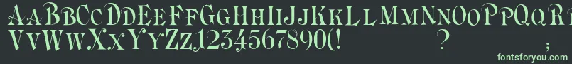 Briolin Font – Green Fonts on Black Background