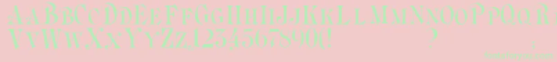 Briolin Font – Green Fonts on Pink Background