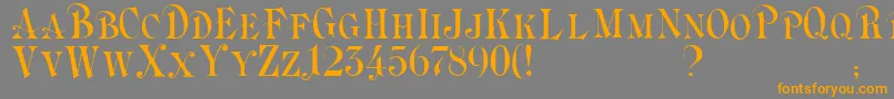 Briolin Font – Orange Fonts on Gray Background