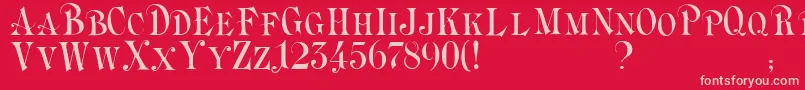 Briolin Font – Pink Fonts on Red Background