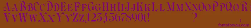 Briolin Font – Purple Fonts on Brown Background