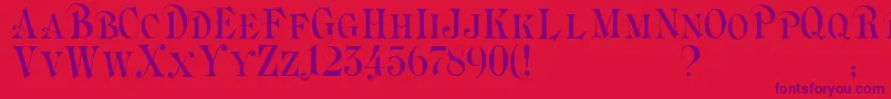 Briolin Font – Purple Fonts on Red Background