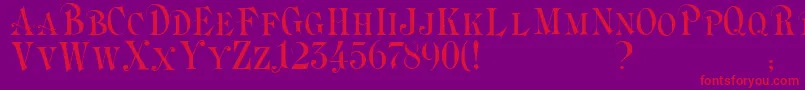 Briolin Font – Red Fonts on Purple Background