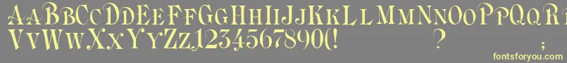 Briolin Font – Yellow Fonts on Gray Background