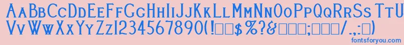 CleaversJuveniaHeavy Font – Blue Fonts on Pink Background