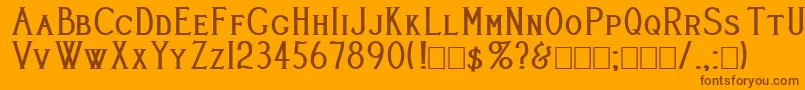 CleaversJuveniaHeavy Font – Brown Fonts on Orange Background