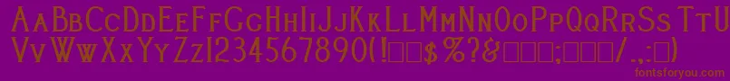 CleaversJuveniaHeavy Font – Brown Fonts on Purple Background