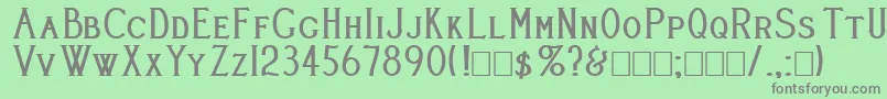 フォントCleaversJuveniaHeavy – 緑の背景に灰色の文字