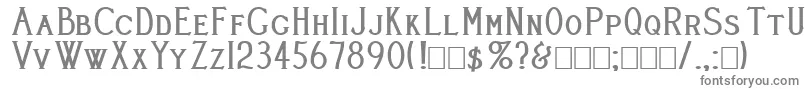CleaversJuveniaHeavy-fontti – harmaat kirjasimet valkoisella taustalla