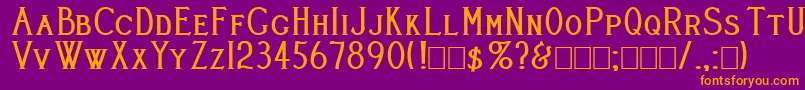 CleaversJuveniaHeavy Font – Orange Fonts on Purple Background