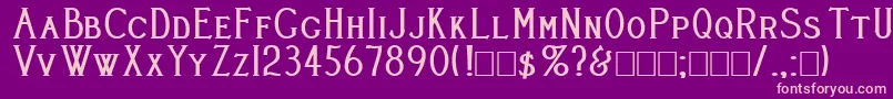 CleaversJuveniaHeavy Font – Pink Fonts on Purple Background