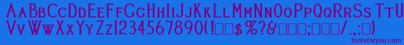 CleaversJuveniaHeavy Font – Purple Fonts on Blue Background