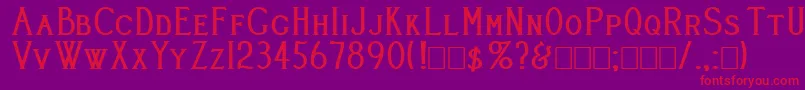 CleaversJuveniaHeavy Font – Red Fonts on Purple Background