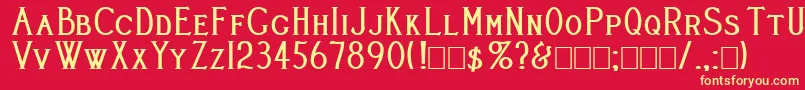 CleaversJuveniaHeavy Font – Yellow Fonts on Red Background