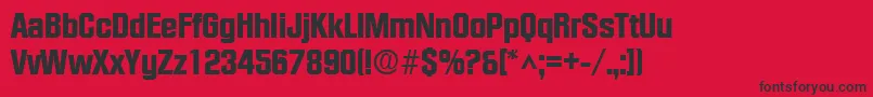 FacetheavyRegular Font – Black Fonts on Red Background