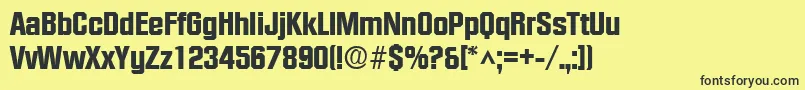 FacetheavyRegular Font – Black Fonts on Yellow Background