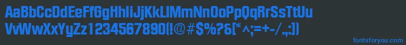 FacetheavyRegular Font – Blue Fonts on Black Background
