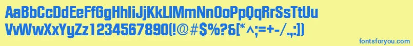 FacetheavyRegular Font – Blue Fonts on Yellow Background