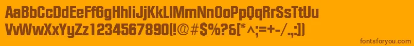 FacetheavyRegular Font – Brown Fonts on Orange Background
