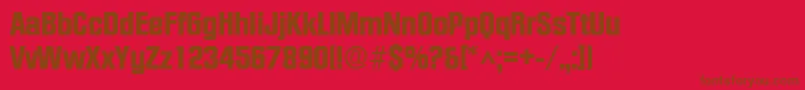 FacetheavyRegular Font – Brown Fonts on Red Background