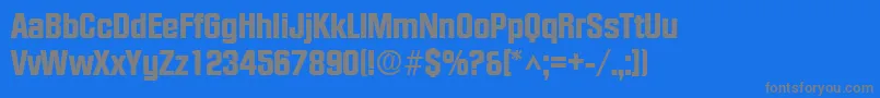 FacetheavyRegular Font – Gray Fonts on Blue Background