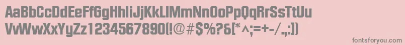FacetheavyRegular Font – Gray Fonts on Pink Background