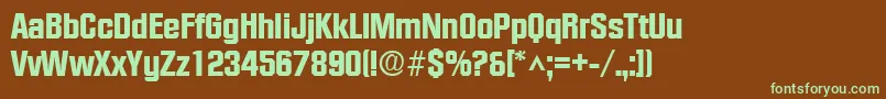 Шрифт FacetheavyRegular – зелёные шрифты на коричневом фоне