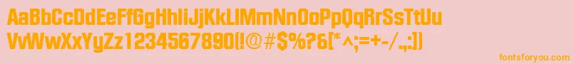 FacetheavyRegular Font – Orange Fonts on Pink Background