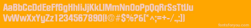 FacetheavyRegular Font – Pink Fonts on Orange Background