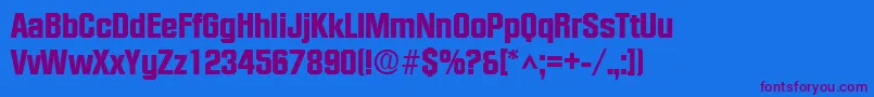 FacetheavyRegular Font – Purple Fonts on Blue Background