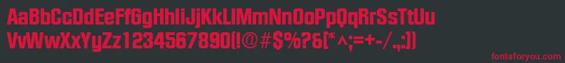 FacetheavyRegular Font – Red Fonts on Black Background