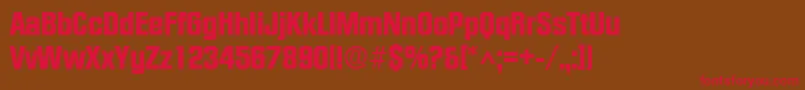 FacetheavyRegular Font – Red Fonts on Brown Background