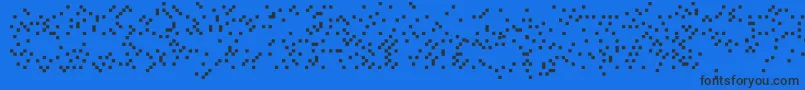 Czcionka Iswastedalias – czarne czcionki na niebieskim tle