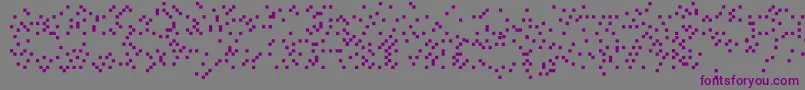 フォントIswastedalias – 紫色のフォント、灰色の背景
