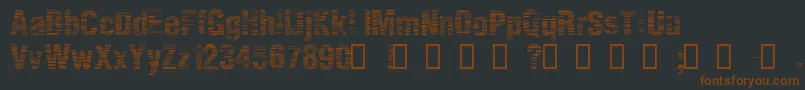 Шрифт StaticAgeHorizontalHold – коричневые шрифты на чёрном фоне