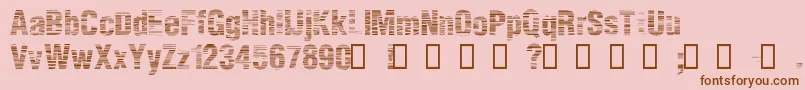 StaticAgeHorizontalHold Font – Brown Fonts on Pink Background